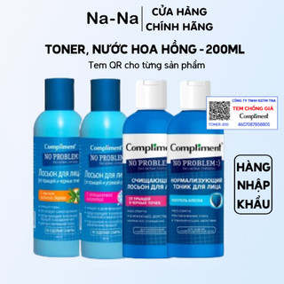 Toner Compliment No Problem 200ml chứa BHA giúp làm sạch sâu, kiềm dầu, giảm viêm, giảm mụn hàng Nga chính hãng