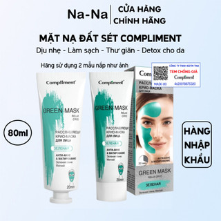 Mặt nạ đất sét Compliment Green, làm sạch, giảm dầu mụn trên da phục hồi làn da 80ml