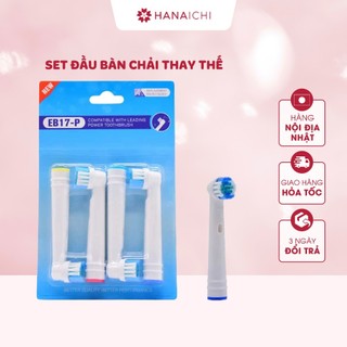 Set 4 Đầu Bàn Chải Thay Thế cho Bàn Chải Đánh Răng Oral-B-Nội Địa Nhật