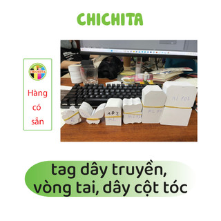 50 thẻ treo dây chuyền, tag treo vòng tay, tag treo dây cột tóc, bìa trơn P1 CHICHITA