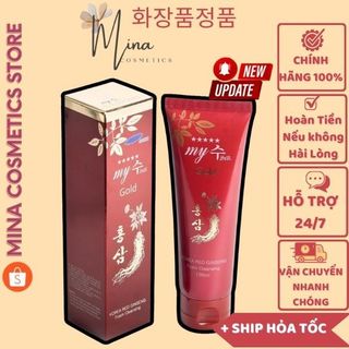 Sữa rửa mặt sâm đỏ Hàn Quốc - Sữa Rửa Mặt Hồng Sâm My Gold 120ml - Mina Cosmetics Store