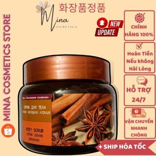 Tẩy tế bào chết body quế hồi cafe Nga mẫu mới Mina Cosmetic Store