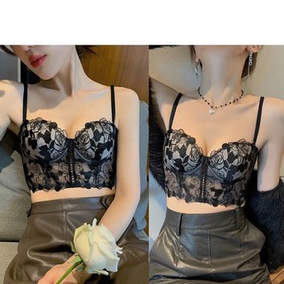 Áo ngực ren hoa bralette nâng ngực đệm mút mỏng có gọng tạo khe- Áo lót ren mỏng có đệm mút tháo dời hàng Cao Cấp loại 1
