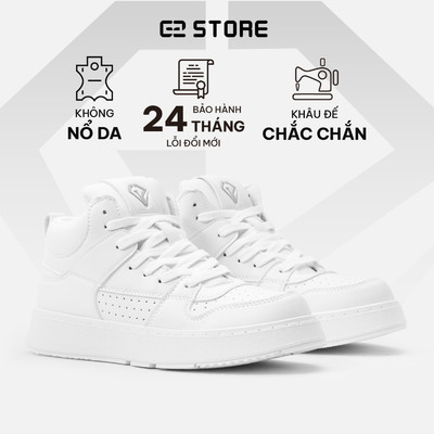 Giày sneaker nam G2 Athena Mid giày nam cổ cao chính hãng dáng giày thể thao trắng tăng chiều cao
