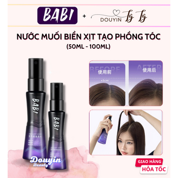 Nước Muối Biển BABI Xịt Tạo Kiểu Tóc Bồng Bềnh Lâu Trôi Không Cần Gội Nước Mềm Mại Dành Cho Nam Và Nữ TOC04 - Douyin