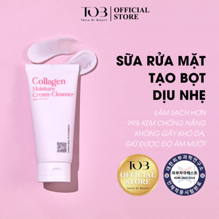 Sữa rửa mặt dịu nhẹ sạch sâu không khô da TOB Collagen Moisture Cream Cleanser tạo bọt cho mọi loại da dung tích 150ml