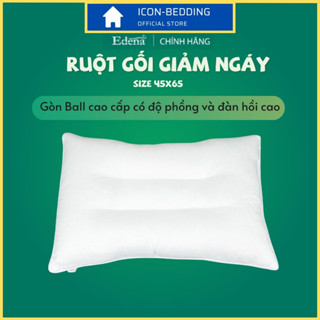 Ruột Gối Nằm Giảm Ngáy Edena 45x65cm, Giúp Ngủ Ngon - Chính Hãng ICON-BEDDING