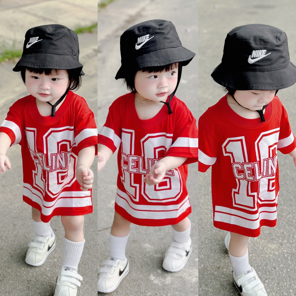 Áo phông celine bóng chày,áo thun cộc tay chất cotton cho bé trai bé gái,unisex mouse kids(250)