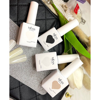 Sơn gel MILAN 4 màu đen-trắng-trắng sữa-thạch gạo
