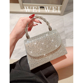 Túi quai xoắn đá bling bling đi chơi đi tiệc