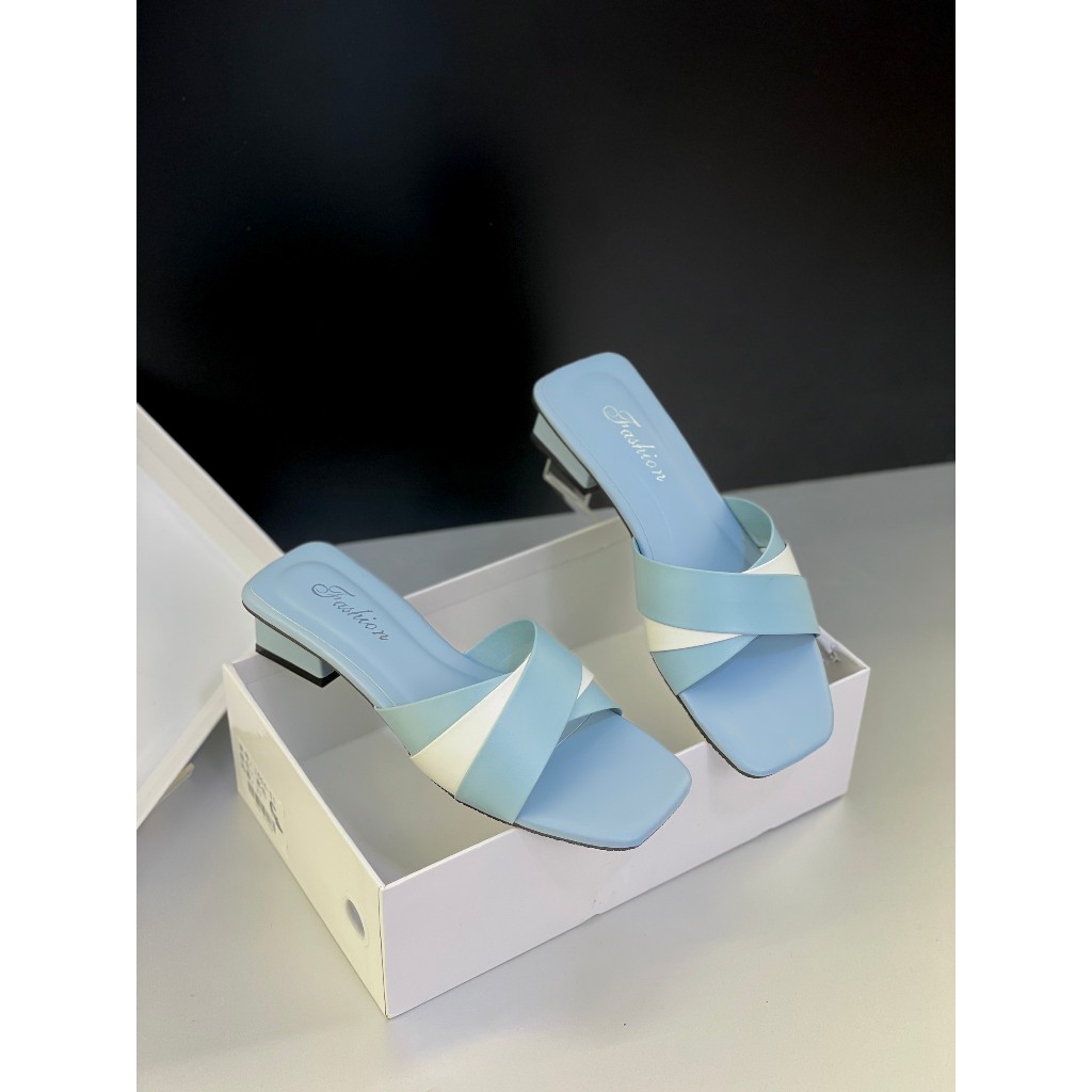 Dép cao gót nữ 3p / Guốc nữ cao gót dây mảnh chéo hàn quốc cực xinh 2025