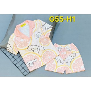 Mã g55 sz 12-19kg bộ pizama đùi trái cây bé gái thun lạnh 3d