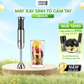 Máy xay cầm tay đa năng Lebenlang LBSH4787 công suất cao 1000W, trục xay tháo rời tiện lợi, lưỡi dao thép không gỉ