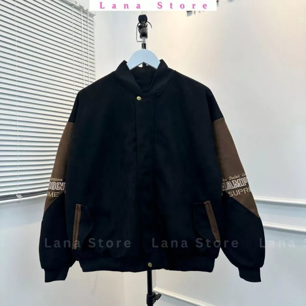 Áo khoác ngoài, áo khoác Bomber Da Champion from rộng dành cho nam nữ | BigBuy360 - bigbuy360.vn