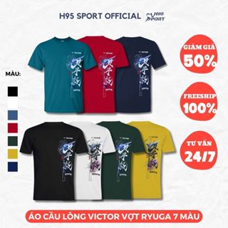  Áo cầu lông unisex Victor Vợt Ryuga 7 màu nam nữ mặc đẹp chất vải mè loại 1 có bigsize form rộng co dãn - H95 Sport 