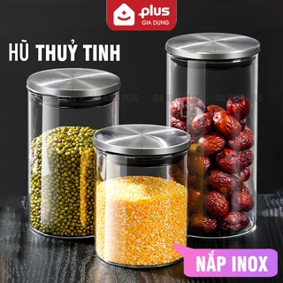 Lọ Thuỷ Tinh Có Nắp Inox Thép Không Gỉ, Lọ Thuỷ Tinh Nắp Inox Không Gỉ, Cam Kết Không Chứa Chì Cao Cấp PHALEDO (P-0364)