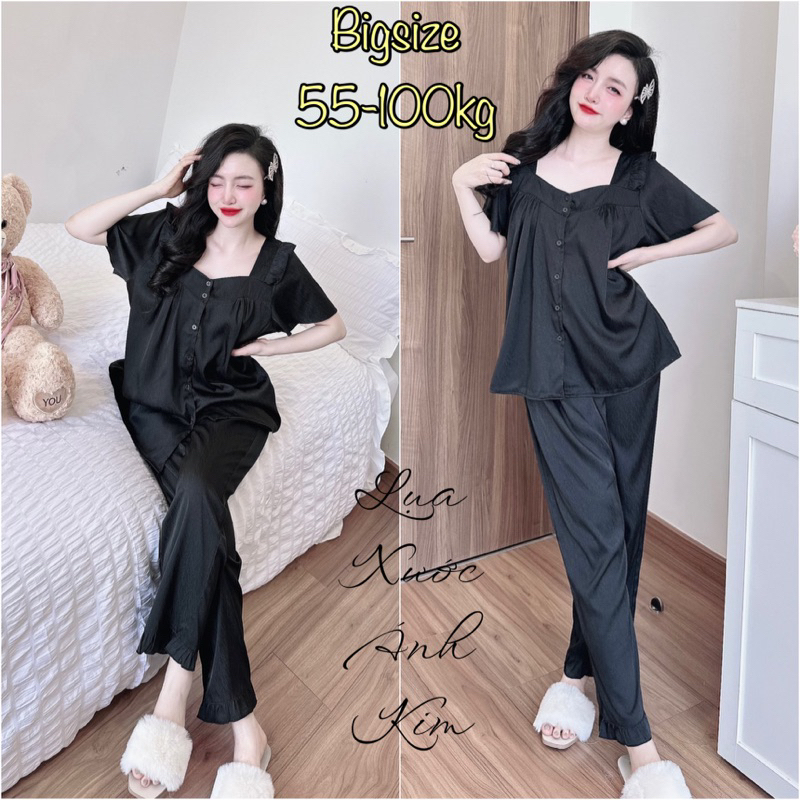 Bộ Lụa Bigsize chuẩn form, tôn dáng - đồ bộ mặc nhà cao cấp