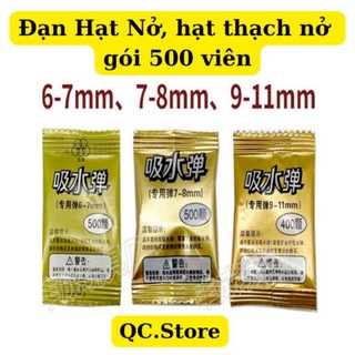 Gói 500 hạt thạch nở đồ chơi phụ kiện đa năng - gói hạt nở 7mm ngâm nước