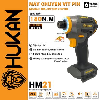 Thân máy chuyên vít hukan cvtd173pck, động cơ không chổi than, lực siết 180nm, 4 tốc độ