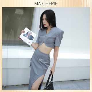 Áo croptop nữ ma chérie valencia top chất liệu tuýt-si - amc230105