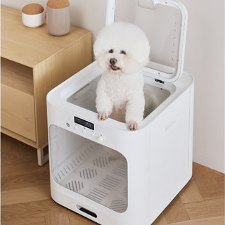 Lồng sấy thú cưng tự động thông minh cho chó mèo Cao cấp - chuyên dụng cho Spa sấy + khử trùng (vuông)