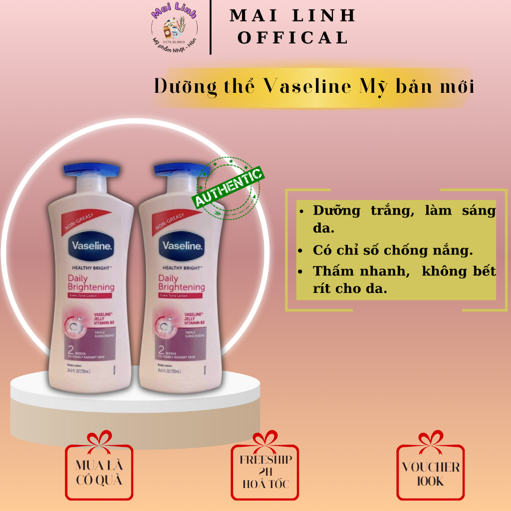 Dưỡng thể vaseline mỹ 725ml