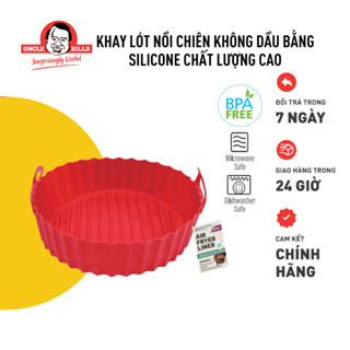 Khay silicone dành cho nồi chiên không dầu có quai cầm nhập khẩu chính hãng Uncle Bills KC0497 KC0498