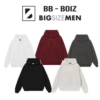 [BigSize] ÁO KHOÁC HOODIE Nam BB-Boiz Form BigSize 90kg - 130kg | Trơn, Rã Tay
