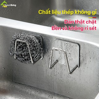 Móc đựng đồ rửa chén DION, móc treo dính tường nhà bếp, kệ đựng nhà bếp, khay đựng miếng rửa chén