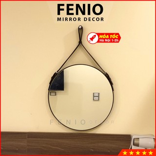 Gương treo tường viền dây da - 60 cm - FGVD248