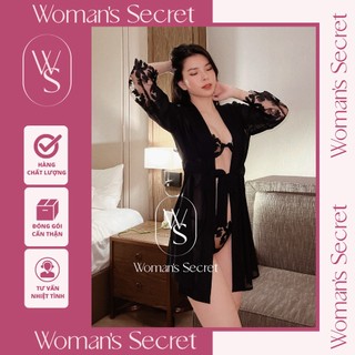 Áo choàng phối ren hoa emma cao cấp, áo choàng tắm đi biển - womansecret