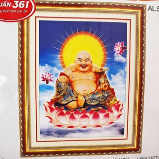 Tranh thêu chữ thập phật di lạc a1129 49x62cm chưa thêu 53433