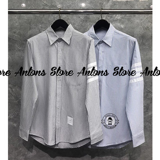Sơ mi thom browne kẻ 4 vạch trắng