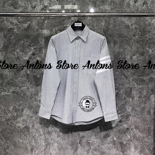 Sơ mi Thom Browne Kẻ 4 Vạch Trắng