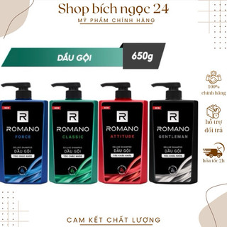 Dầu gội Romano hương nước hoa Classic/ Attitude/ Gentleman/ Force 650g