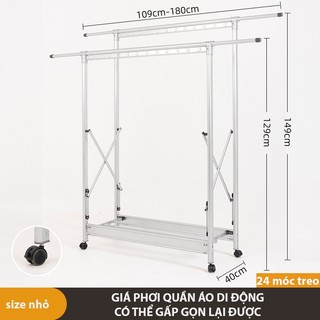 Giàn phơi nhôm cao cấp 1,8 mét, giá phơi quần áo sang trọng