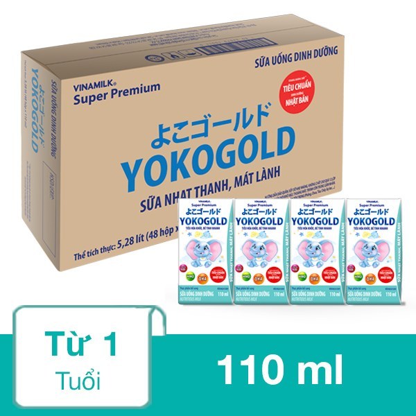 THÙNG 48 HỘP SỮA BỘT PHA SẴN YOKO 110ML