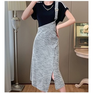 Đầm body thun cổ phối pk cao cấp