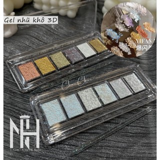 Nhũ khô trang trí móng, Gel nhũ khổng tước dạng nén siêu sáng