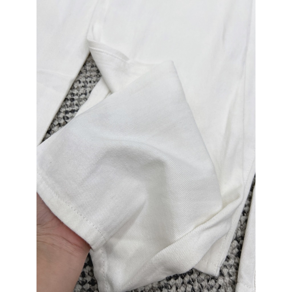 (ẢNH OLDSCHOOL)Quần jeans trắng trơn ống suông #7448 | BigBuy360 - bigbuy360.vn