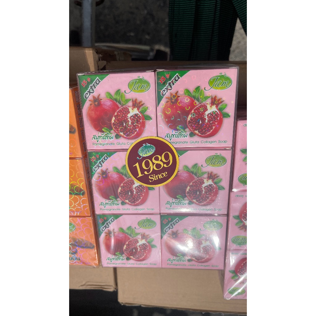 Combo 1 lố (12 cục ) xà phòng Jam hương lựu đỏ xuất xứ thái lan ( lựu đỏ 1 cục 50 gram )