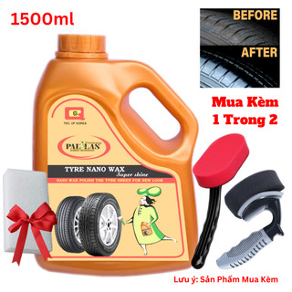 Wax Đánh Bóng Vỏ Xe ,Đánh Bóng Lốp Xe Polish Wax Pallas 1500ml Tặng Mút