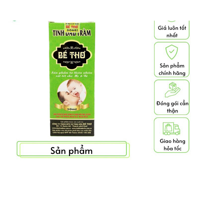 {Chính Hãng} Tinh Dầu Tràm Bé Thơ - Chăm Sóc Sức Khỏe Cho Cả Gia Đình (Lọ 50ml)