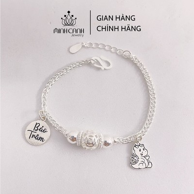 Lắc Bạc Bi Kim Tiền Khắc Tên Mix Charm Con Giáp Cho Bé - Minh Canh Jewelry