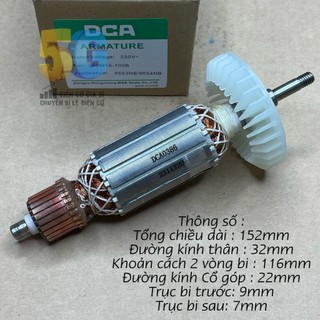Rotor máy mài makita 9553 - 9554 - 9555 hoặc mài dca asm15-100 các dòng tq cùng thông số dùng chung