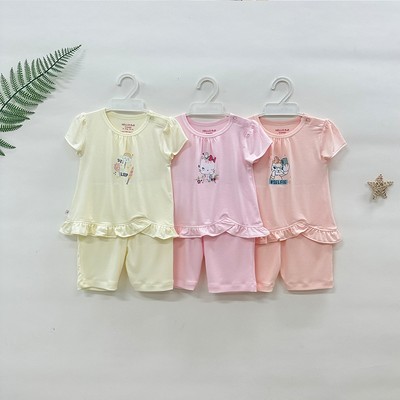 Bộ ngắn bé gái bèo lai BN1750