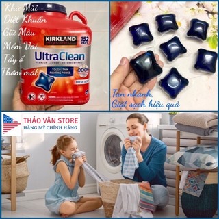 ❤️ [Q.3] Tách lẻ 1 Viên Giặt Kirkland UltraClean Mỹ Giặt + Tẩy + Khử Mùi + Giữ Màu + Thơm Mềm Vải Sạch Khuẩn HỎA TỐC HCM