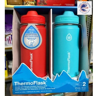 ❤️ [Quận 3] Bình Giữ Nhiệt ThermoFlask 474ml 16oz nhập Mỹ Giữ Lạnh 24 giờ Bình nước em bé đi học có quai xách tay cầm