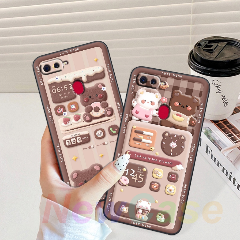 Ốp lưng Oppo F7 Youth in hình gấu cute,bò sữa 3D cute dễ thương bảo vệ điện thoại.