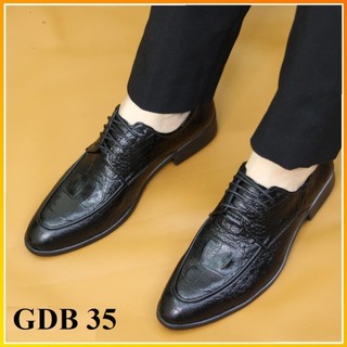 Giày tây nam buộc dây in vân cá sấu , sản phẩm được bảo hành 24 tháng lỗi 1 đổi 1 trong vòng 1 tuần GDB 35